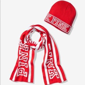 Gorgeous PINK scarf and beanie bundle